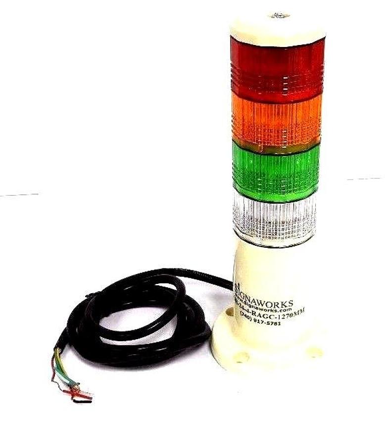 NIB SIGNAWORKS LEGR-24-4-RAGC-1270MM SIGNAL STACK LIGHT SPER-32L-24V-RYGW