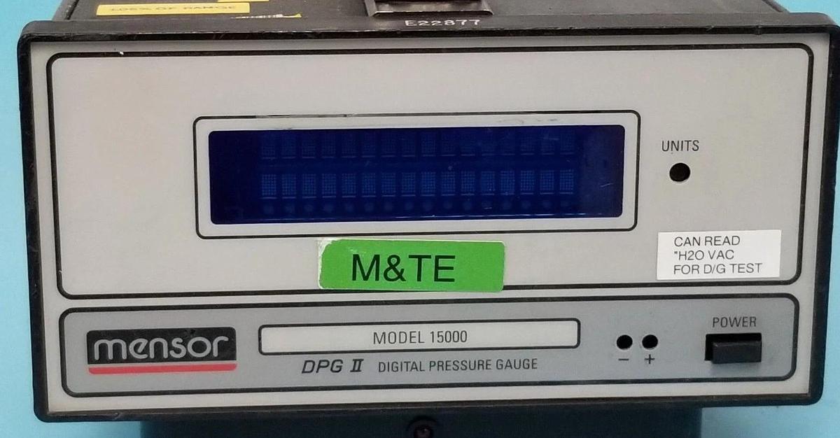 Used MENSOR MODEL: 15000 DIGITAL PRESSURE GAUGE II .025% FS CODE: 9503 W/ BATTERY