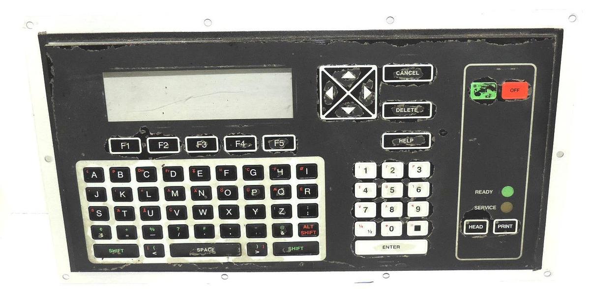 Used VIDEOJET EXCELL SERIES 10 KEYPAD