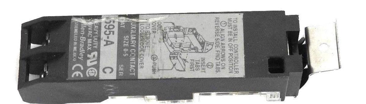 Used ALLEN-BRADLEY 595-A AUXILIARY CONTACT 595A SER. C