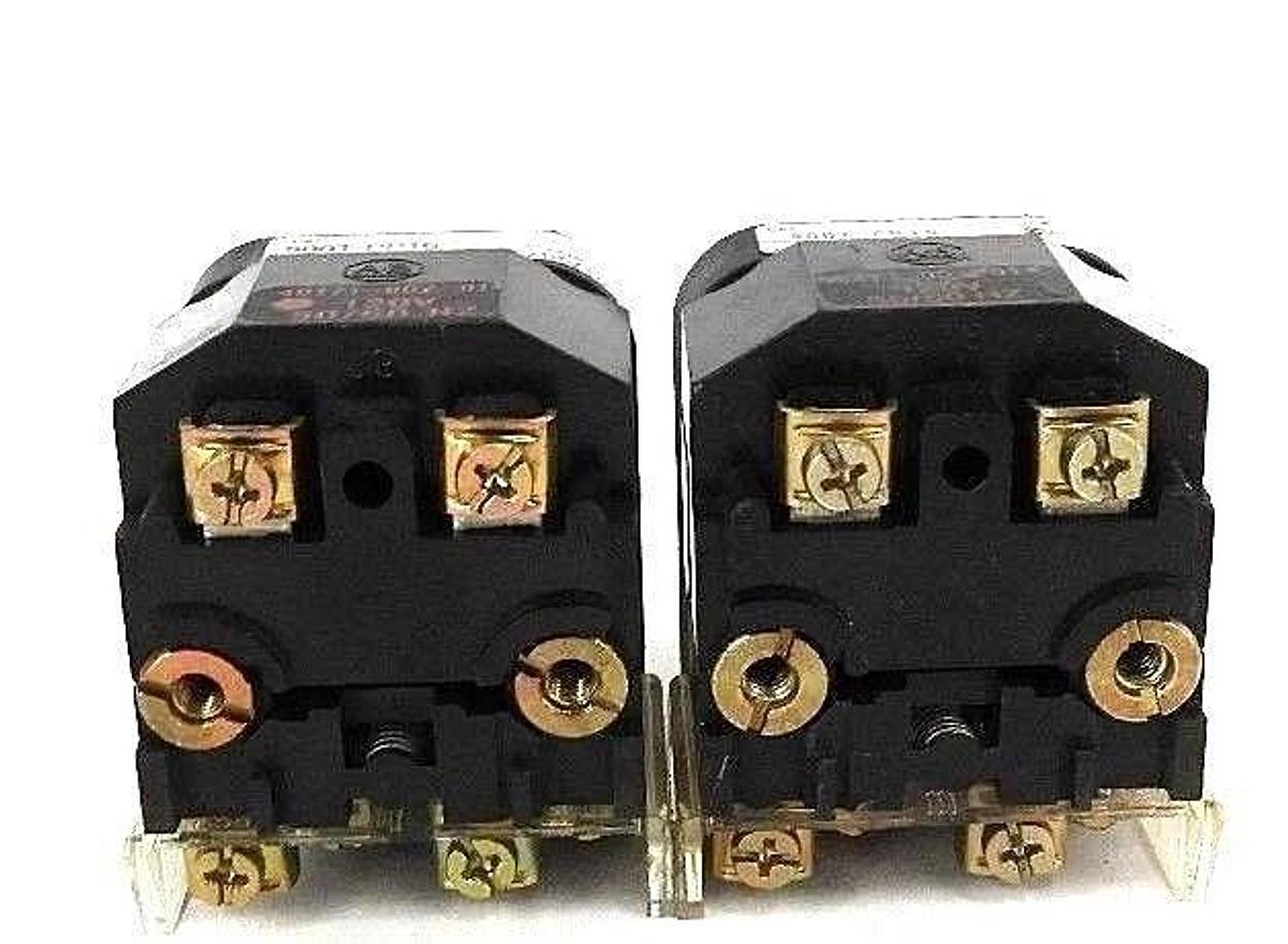 Used LOT OF 2 ALLEN BRADLEY 800T-PB16 PUSHBUTTONS SER. T WHITE CAPS 800T-XA SER. D