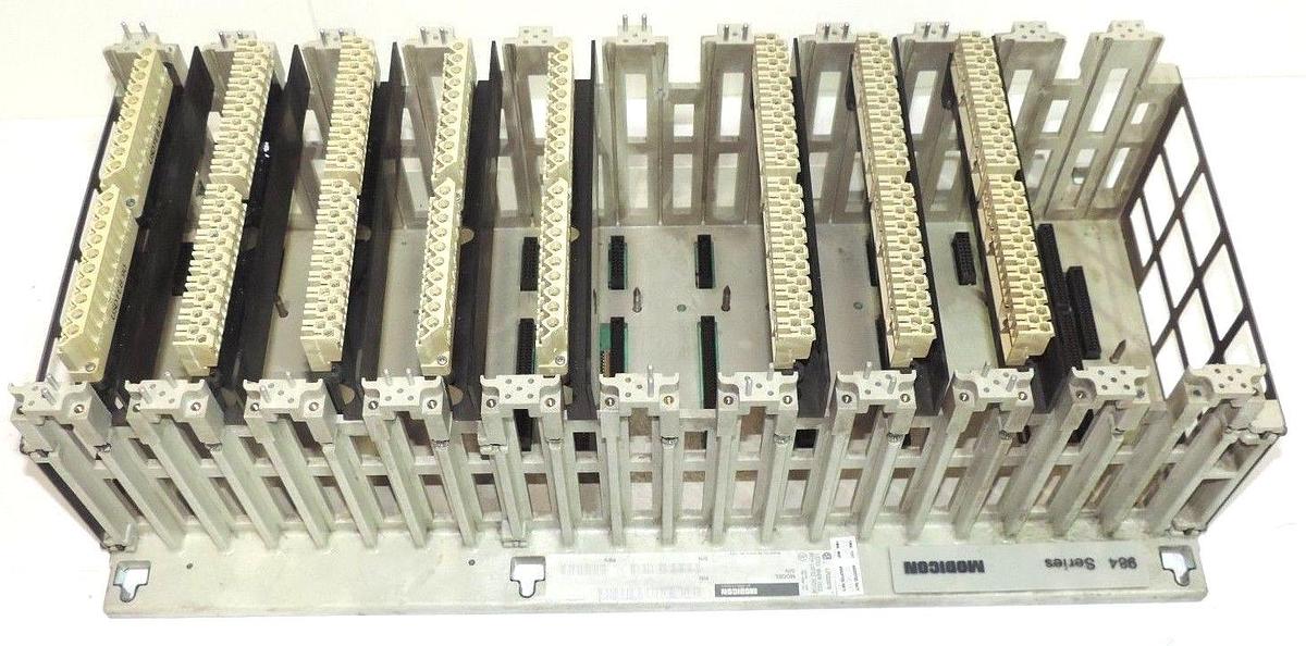 Used MODICON AS-H827-29 PRIMARY HOUSING 11 SLOT RACK P/N AS-9536-000 984 SERIES