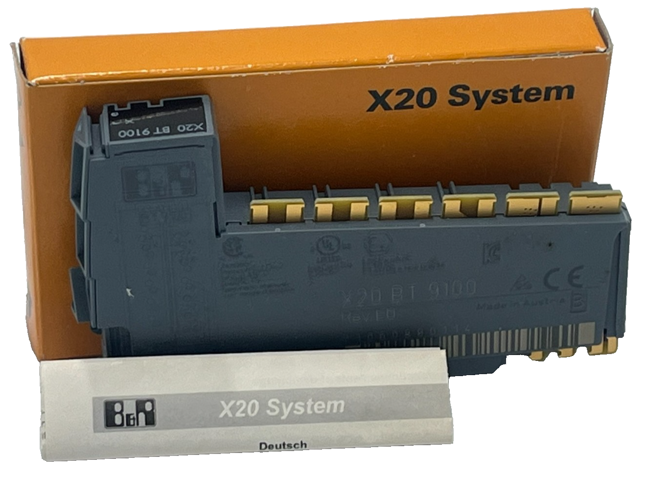 Used B&R X20BT9100 REV E0 Bus Transmitter Module X2X Link Expansion 8-Pin Isolated
