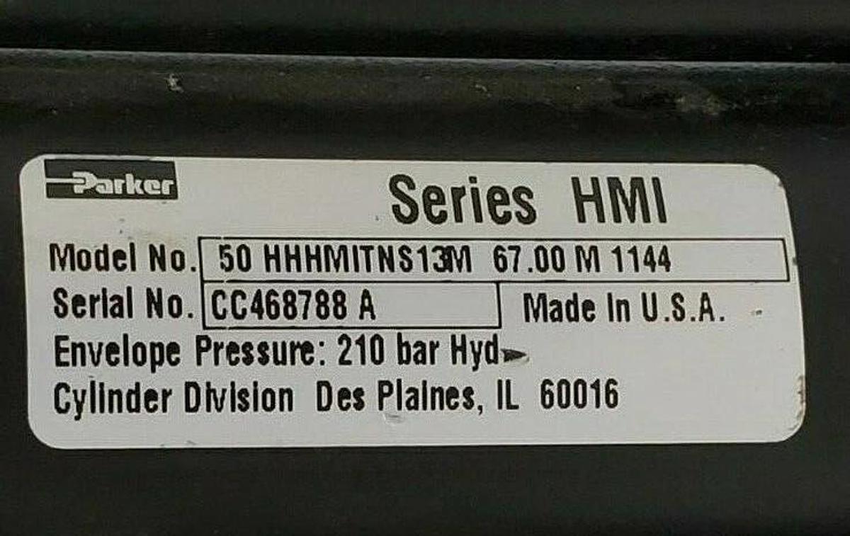 Used PARKER CYLINDERS 50 HHHMITNS13M-67.00 M 1144 CYLINDER SERIES HMI