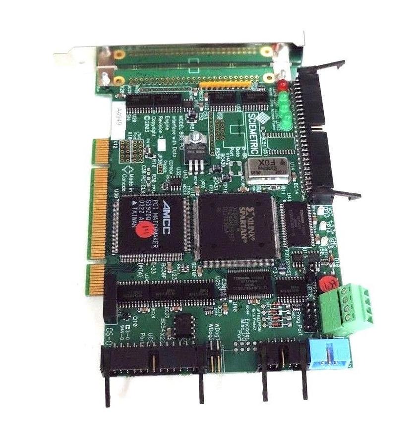 NEW SCIEMETRIC 063-8080000 MODEL 808 PCI INTERFACE WITH DATA CARD REV. 3, A4949
