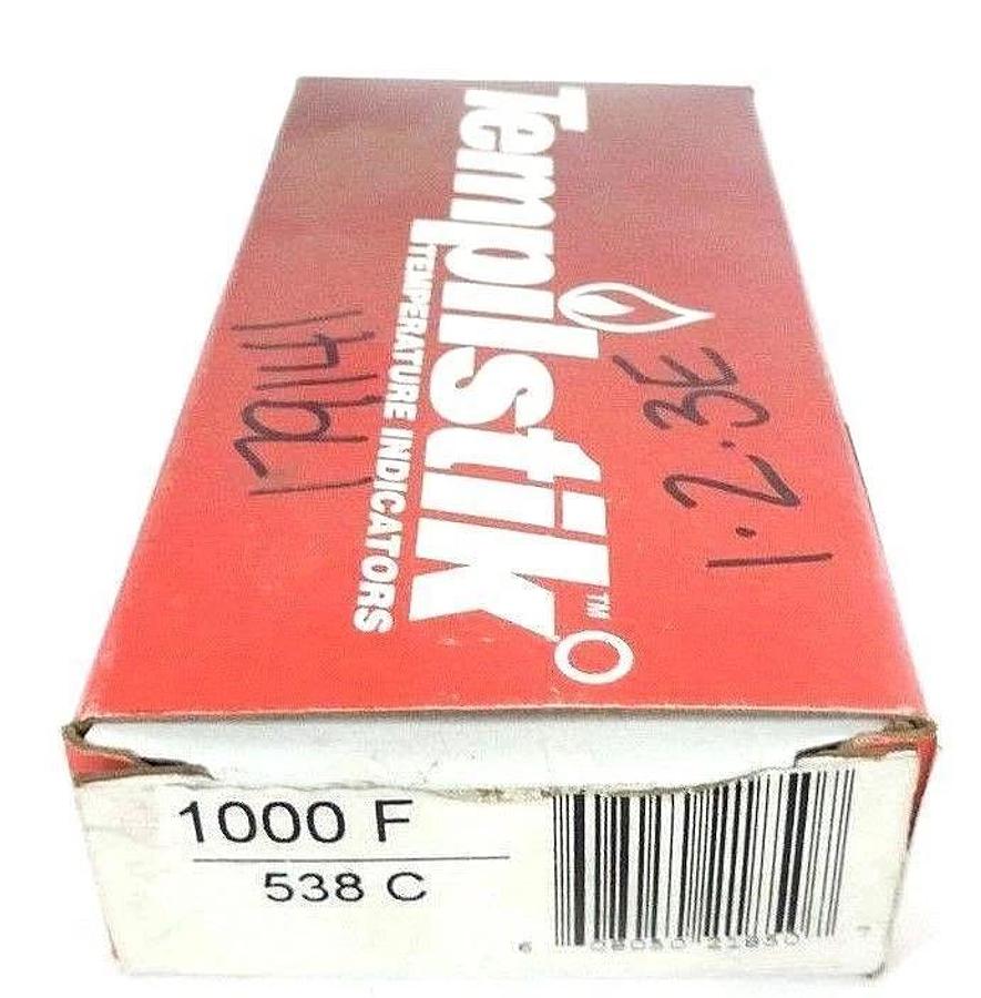 Used BOX OF 10 TEMPIL INC. 719-TS1000 TEMPILSTIK TEMPERATURE INDICATORS 1000F, TE1000