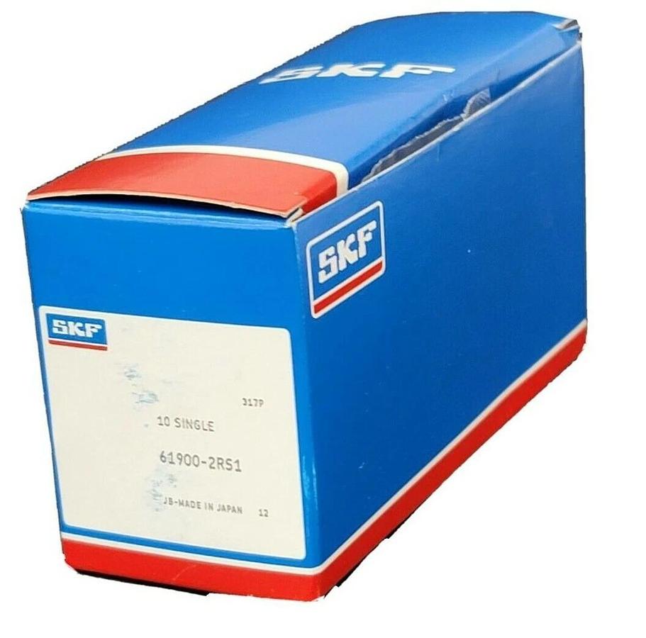 Used BOX OF 7 NEW SKF 61900 2RS1 SEALED DEEP GROOVE BALL BEARING 619002RS1
