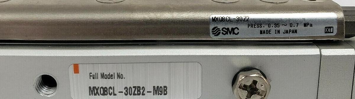 Used NEW SMC MXQ8CL-30ZB2-M9B CYLINDER, SLIDE TABLE, WITH AUTO SWITCH MXQ8CL30ZB2M9