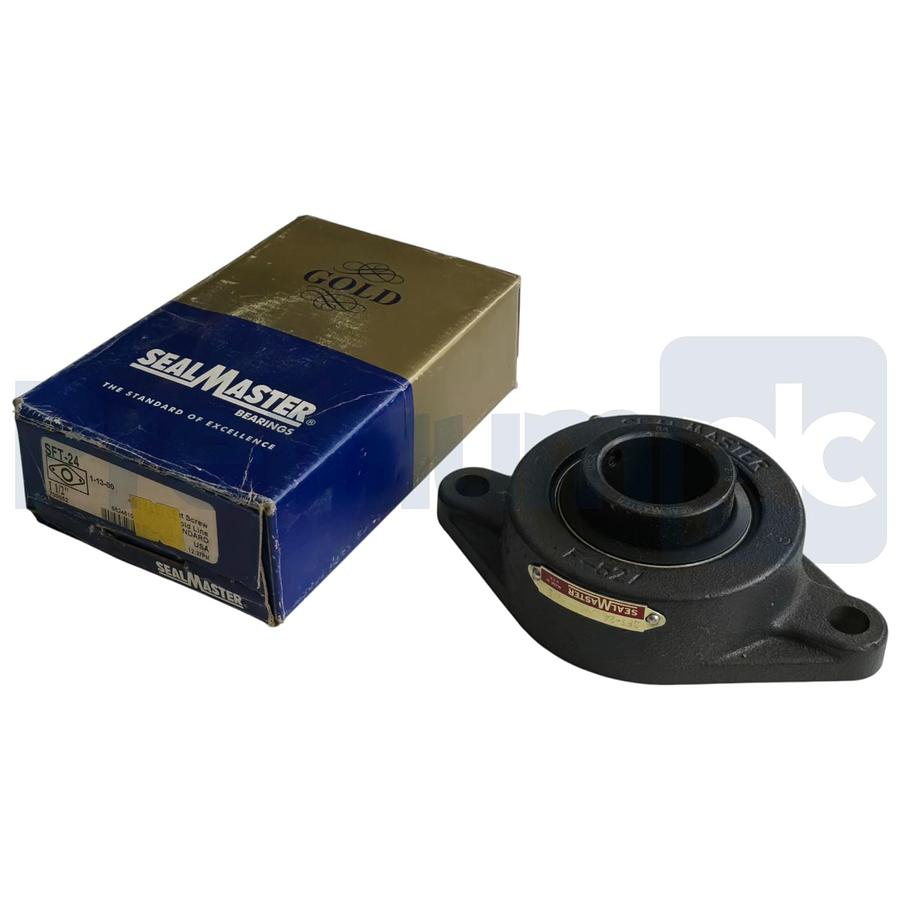 Used SEALMASTER SFT-24 / 700552 TWO-BOLT FLANGE-MOUNT BEARING 1-1/2'' GOLD LINE NSMP