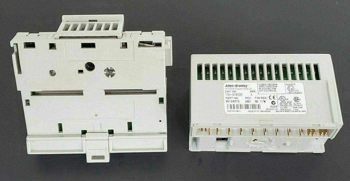 Used ALLEN BRADLEY 1794-IB10XOB6 FLEX I/O SER. A REV. B03 W/ 1794-TB3 SER. A REV. A01