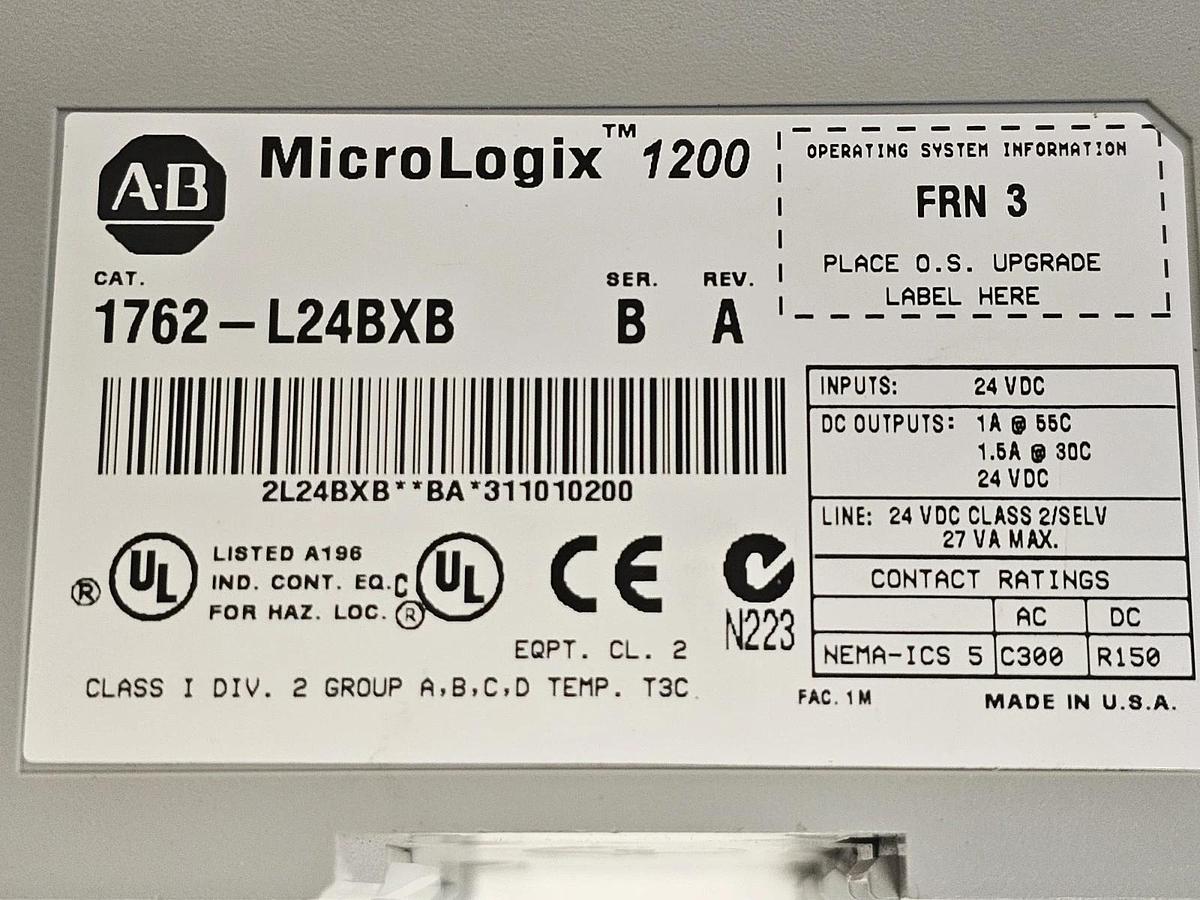 NEW Allen-Bradley 1762-L24BXB /B MicroLogix 1200 24-Point PLC Controller 24VDC