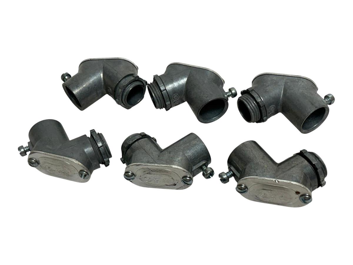 Used 1/2" Rigid EMT Service Entrance Elbow Combo Conduit Body pulling El Lot of 6 New