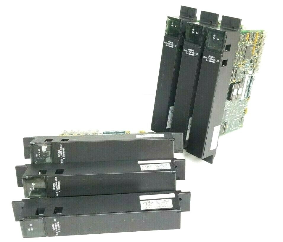Used LOT OF 6 GE FANUC IC697BEM731L GENIUS BUS MODULES 44A729723-G01, IC697BEM731