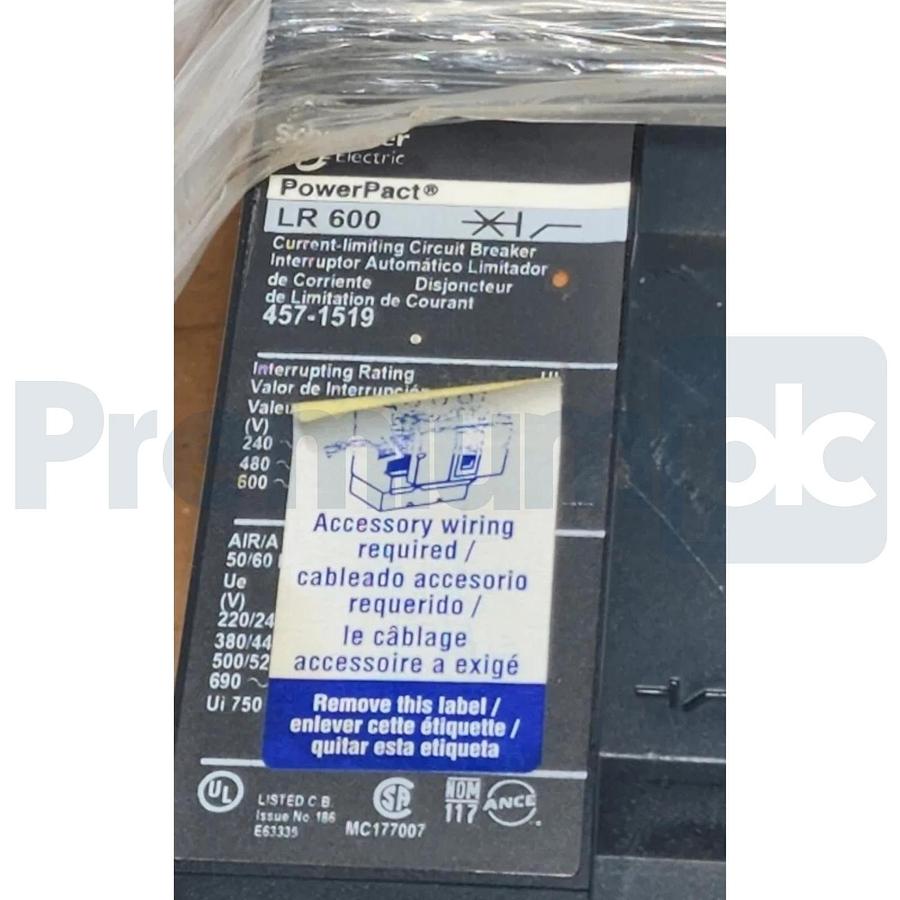 Schneider PowerPact LR 600 Circuit Breaker LRL36600U33X-AASO w/MicroLogic 3.3S