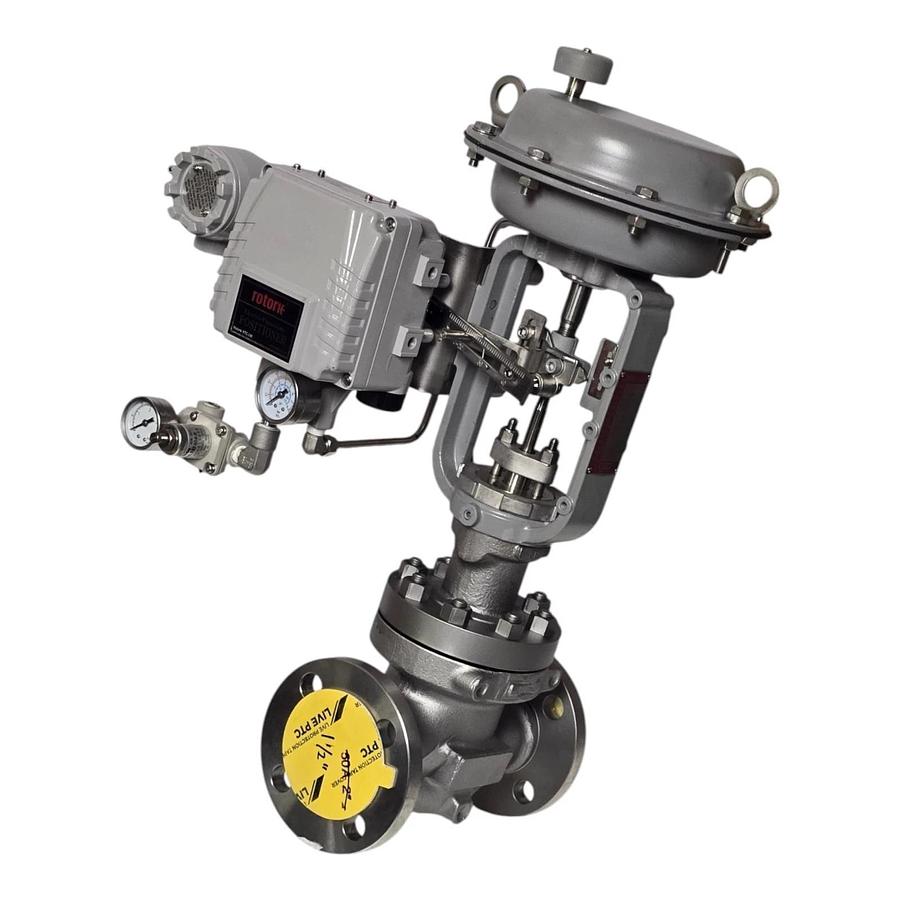 Koso 501T 1.5"x1.5" S/S Control Globe Valve w/ Rotork YT-1000 E/P Positioner NEW
