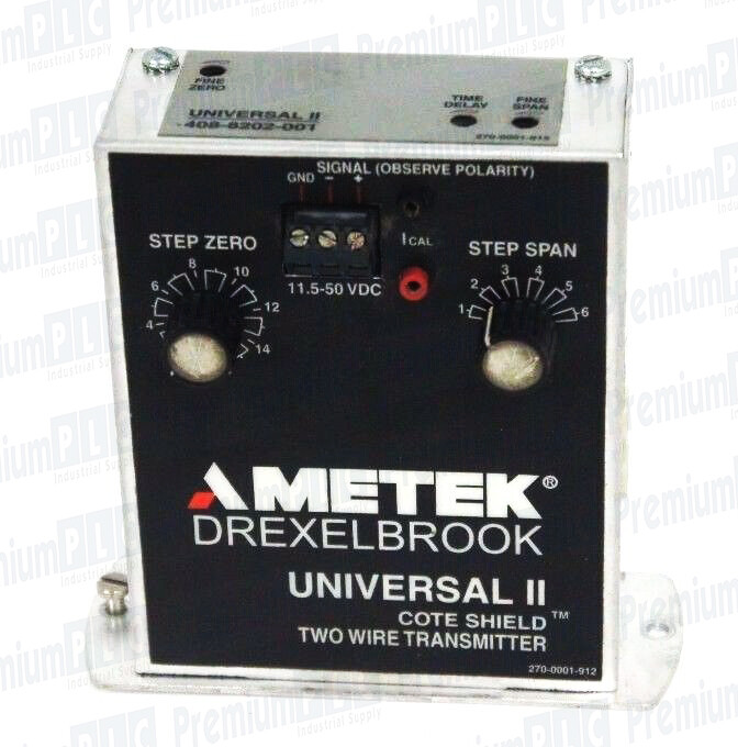 Used AMETEK DREXELBROOK 408-8202-001 UNIVERSAL II LEVEL TRANSMITTER 408-8200