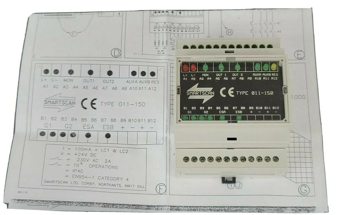NEW SMARTSCAN 011-150 LIGHT CURTAIN 011150, 24V DC 011150