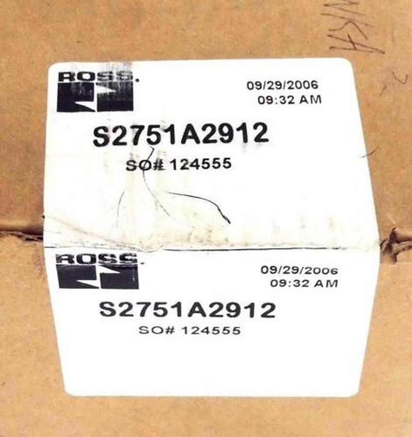 NIB SEALED ROSS S2751A2912 VALVE A2903 W/ SAE-4 PILOT SAE-6 PORTS