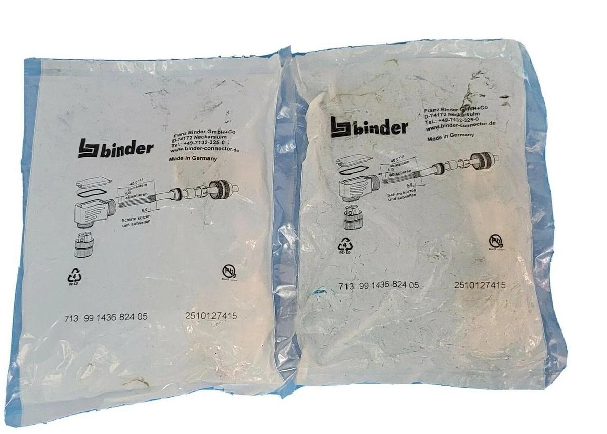 Used LOT OF 2 NEW BINDER 71399143682405 CONNECTORS 2510127415