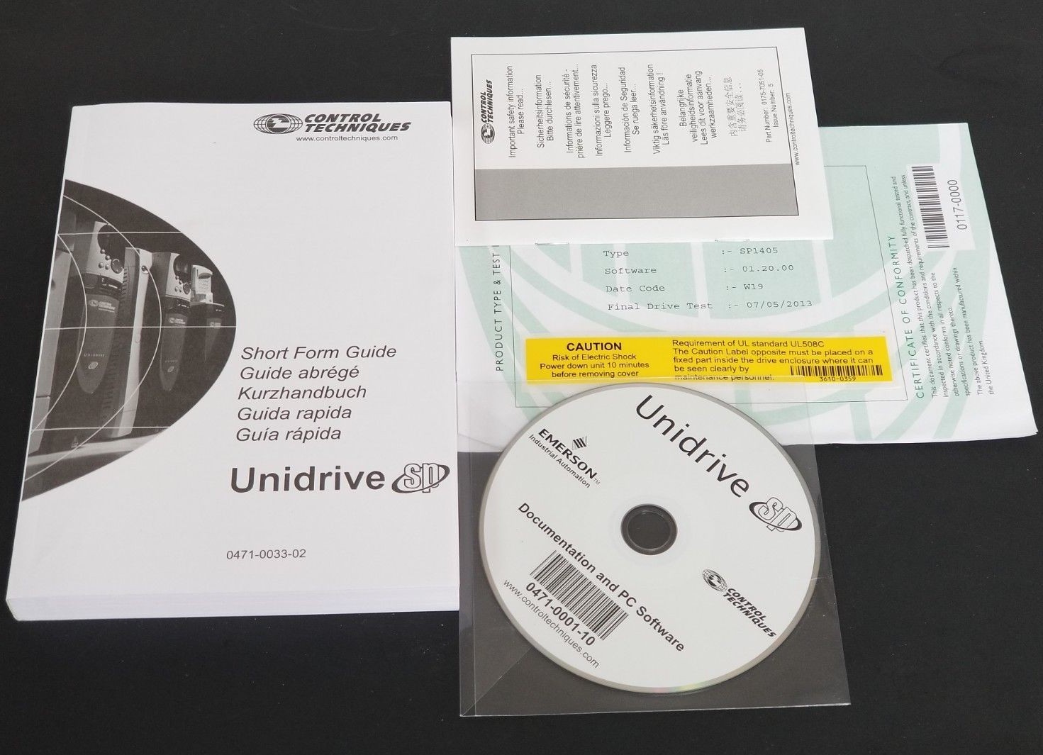 Used NEW EMERSON CONTROL TECHNIQUES PROGRAMMING SOFTWARE SP1405 0471-0001-10