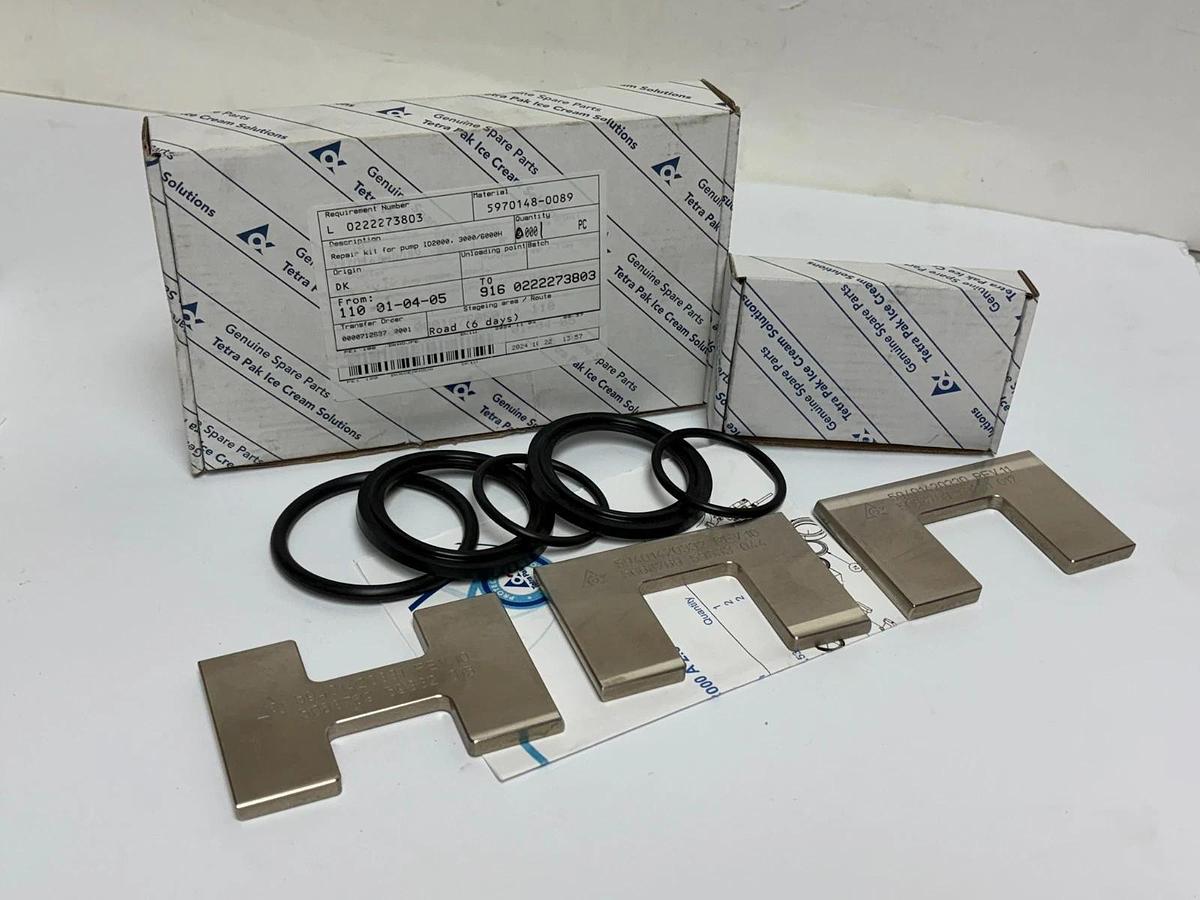 Tetra Pak ID2000 Pump Repair Kit 5970148-0089 with 3 Stamped Scraper Blades