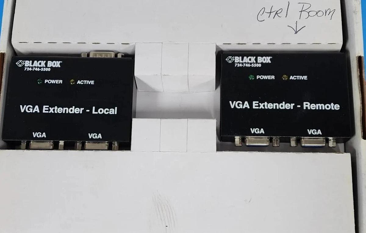 Used NEW BLACK BOX AC555A-R2 / AC555AR2 VGA EXTENDER KIT W/ AUDIO
