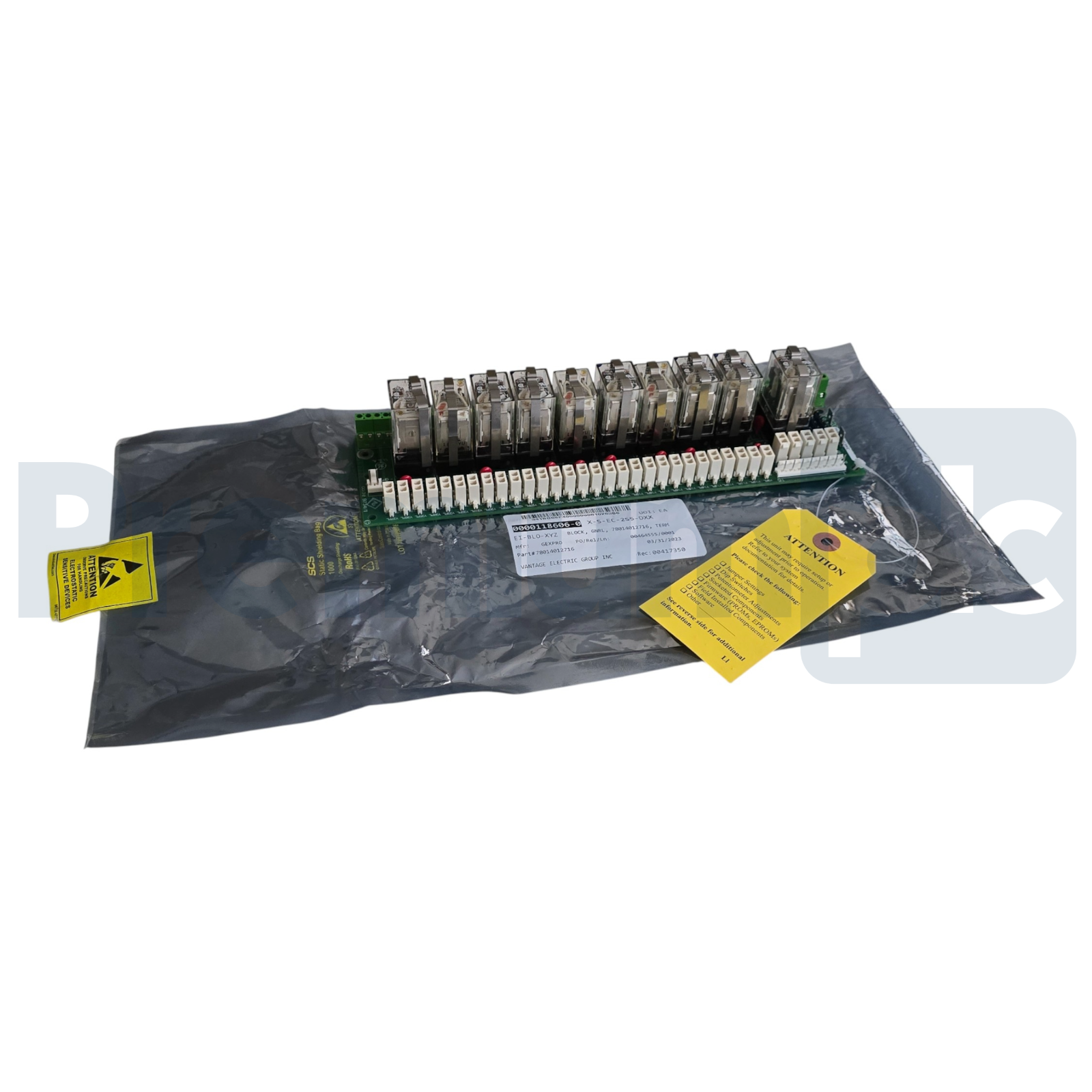 Used GE DS200RTBAG3A - DS200RTBAG3AHC Mark V Speedtronic Relay Terminal Board NSNP