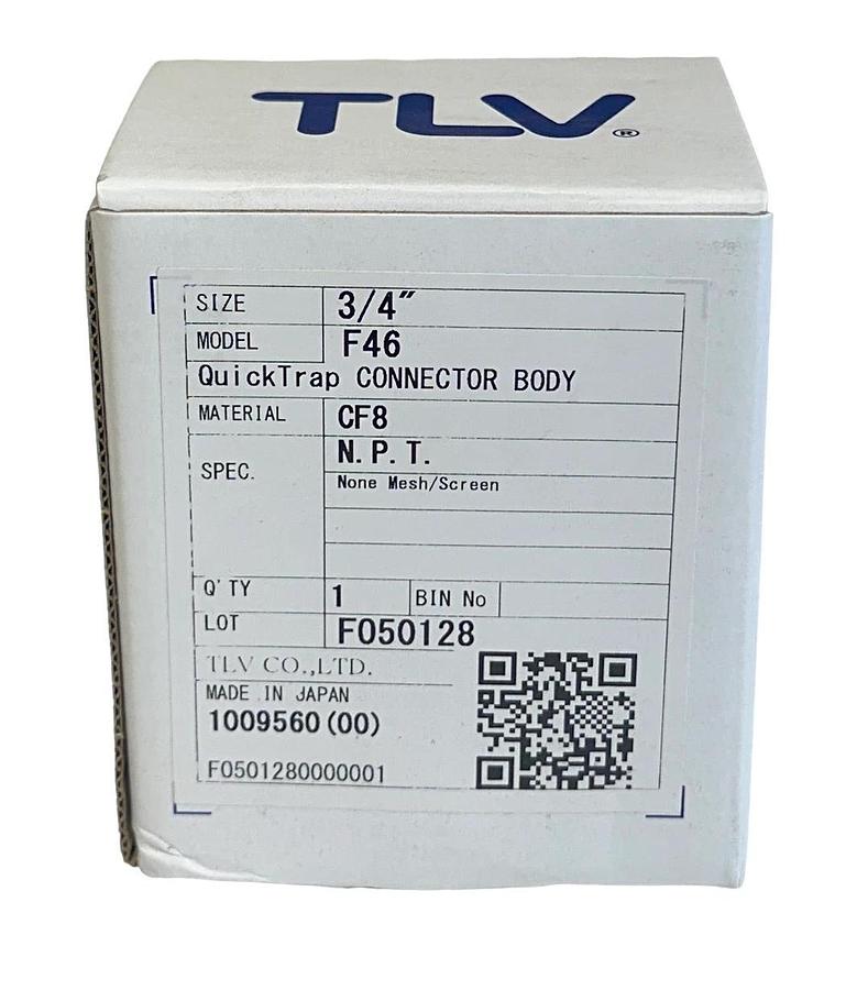 NEW TLV F46 / 1009560 3/4'' QuickTrap CONNECTOR BODY CF8 NPT NSMP