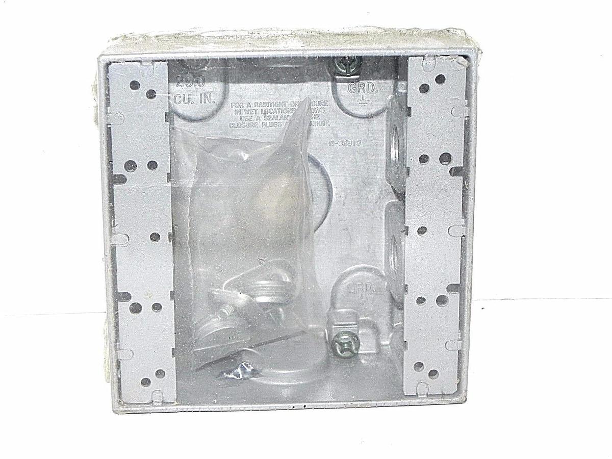 Used NEW BELL OUTDOOR 5337-0 HUBBELL ELECTRIC BOX 4-1/4'' BY 4-1/2''