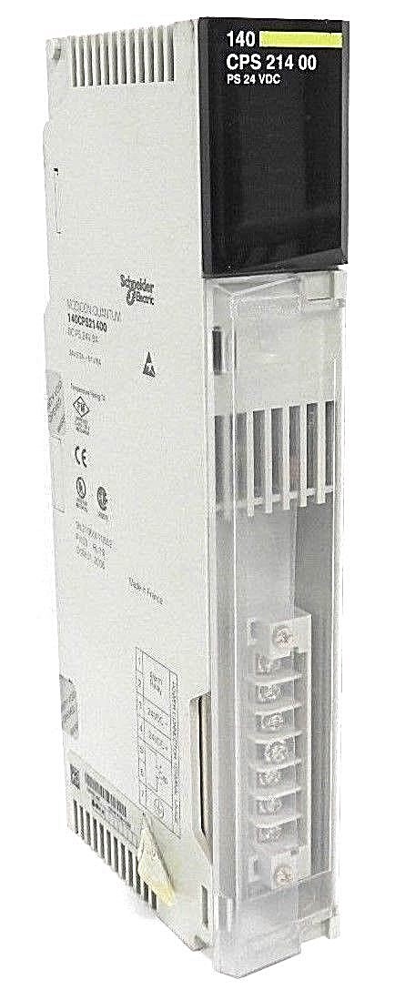 Used SCHNEIDER MODICON 140CPS21400 POWER SUPPLY 8AMP 24VDC, PV: 03, RL: 19