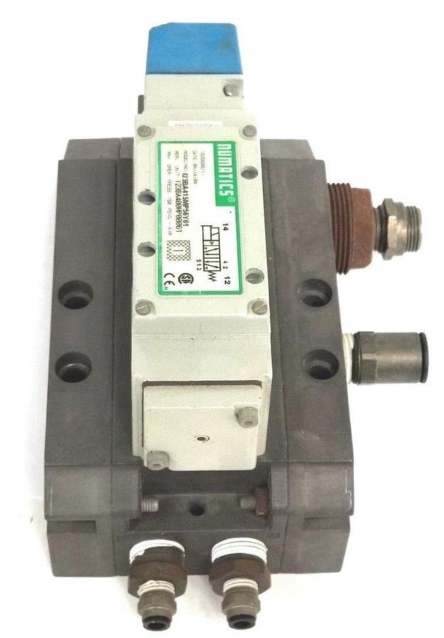 Used NUMATICS I23BA415MP56Y61 SOLENOID METRIC VALVE W/ BASE MANIFOLD I23BA400MP00061
