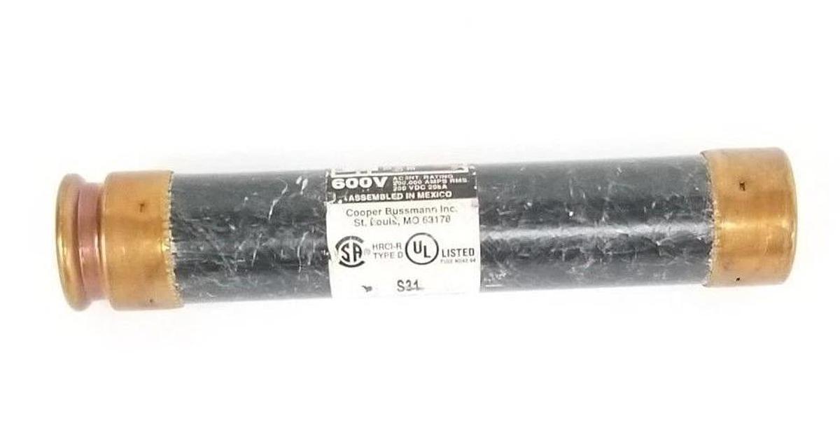 Used COOPER BUSSMANN FRS-R-60 TIME DELAY FUSE 600V, 60A, FRSR60