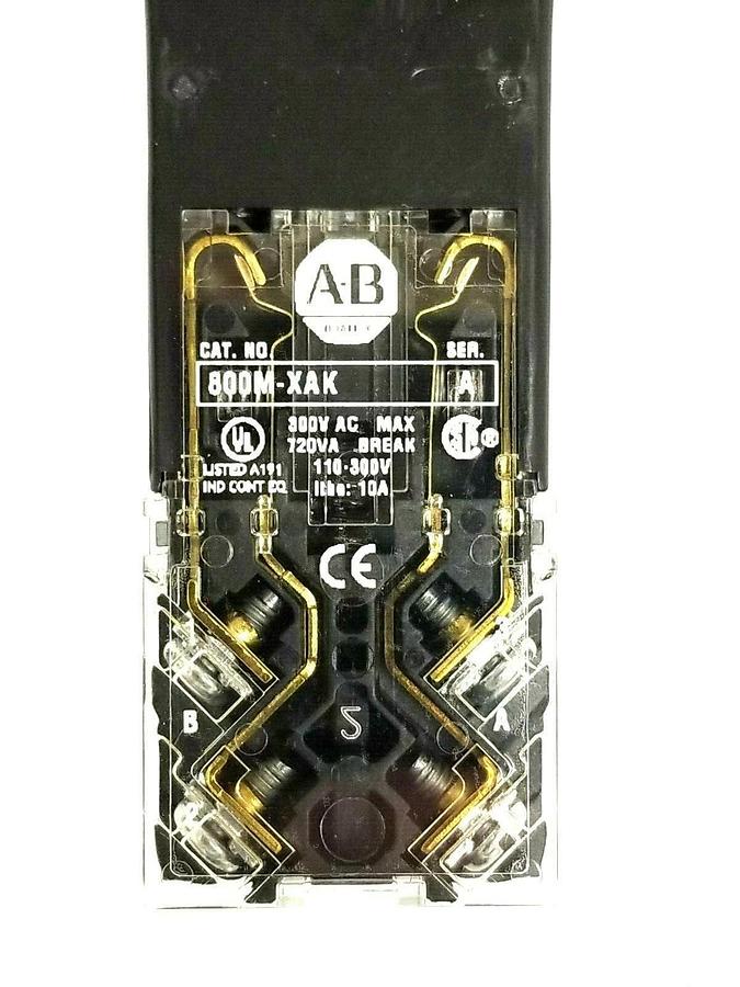 NEW ALLEN BRADLEY 800MB-CQAL10BAK SER. A BLUE SQUARE PUSH BUTTON 800MBCQAL10BAK