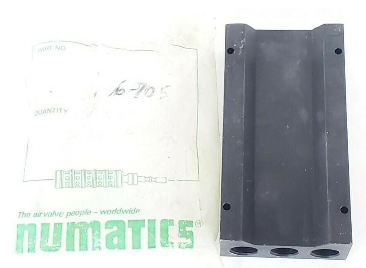 Used NEW NUMATICS 106-705 MANIFOLD 3/8INCH NPTF 3 STA L SERIES 106705