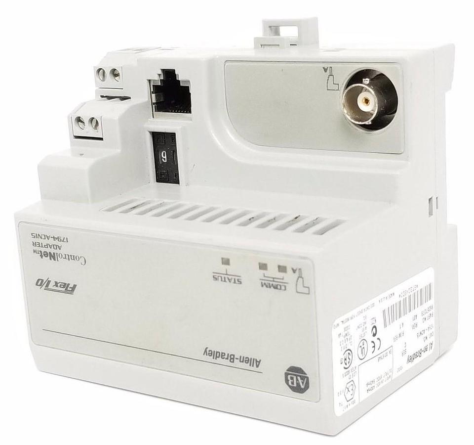 Used ALLEN BRADLEY 1794-ACN15 FLEX I/O CONTROLNET ADAPTER SER. C, F/W: 4.1
