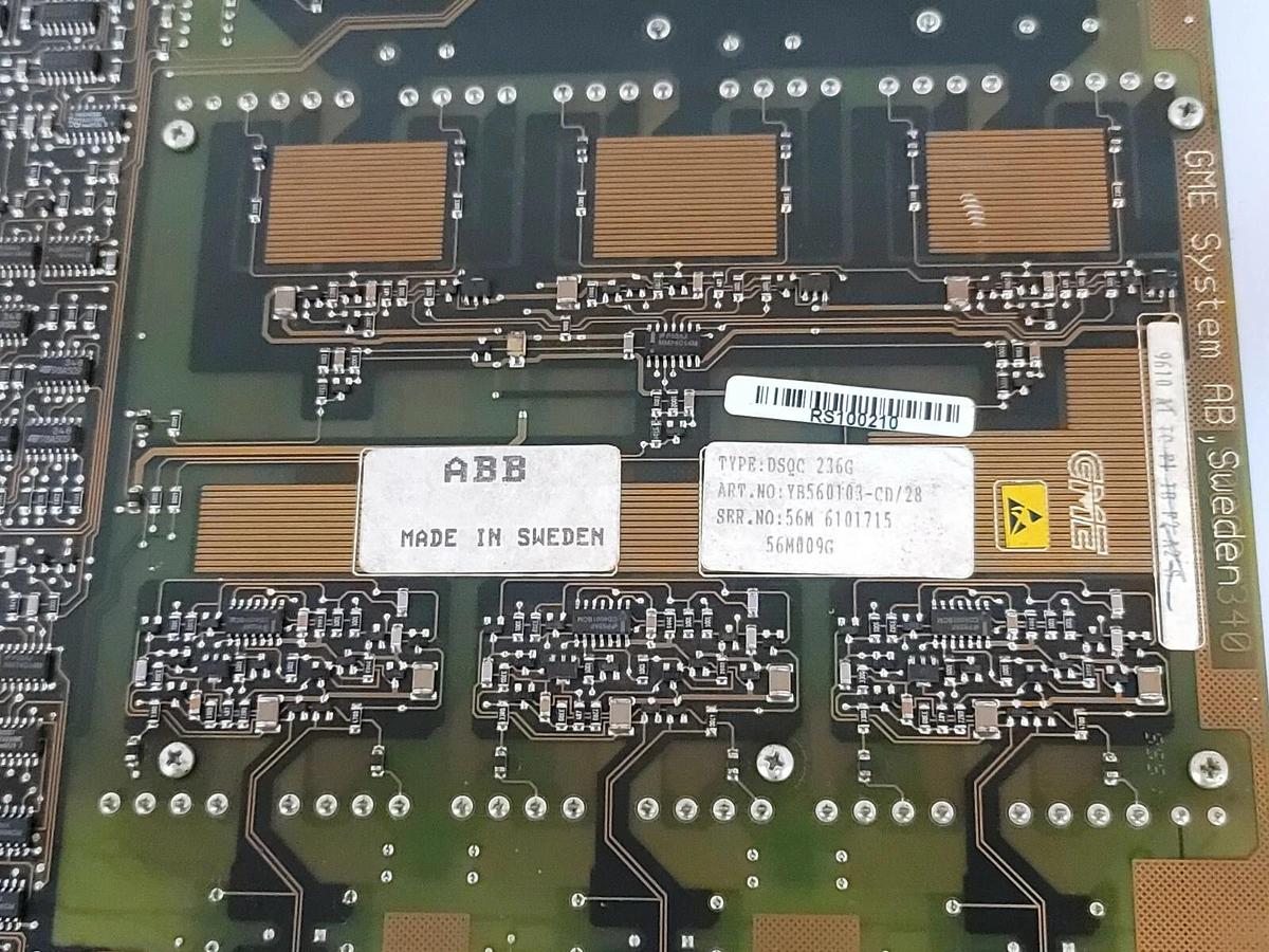 Used ABB TYPE: DSQC 236G ART. NO: YB560103-CD/28 AXIS DRIVE BOARD