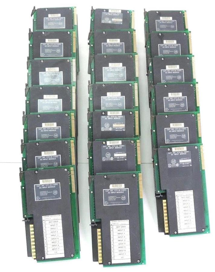 Used LOT OF 4 ALLEN BRADLEY 1771-IA 120V AC INPUT MODULES 1771IA