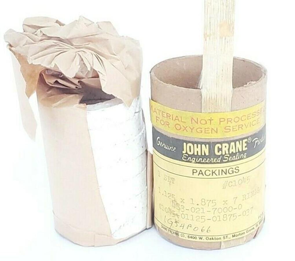 JOHN CRANE C1045 MECHANICAL PACKING 1.125x1.875x7 RINGS C1045-01125-01875-037