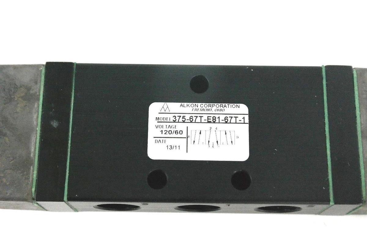 Used NIB OMNI ALKON 375-67T-E81-67T-1 AIR VALVE W/ (2) 26A01039 & (2) 39A01066 COILS