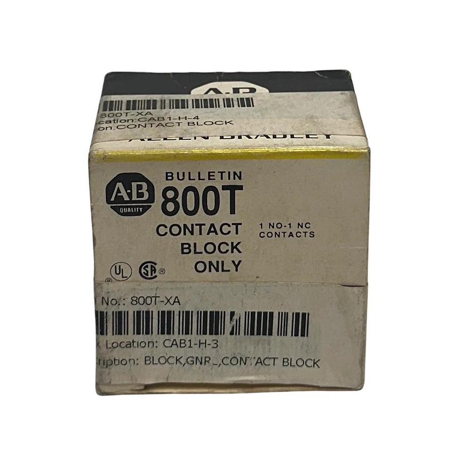 ALLEN BRADLEY 800T-XA /D BULLETIN 800T CONTACT BLOCK 30.5mm 1NO/1NC 800TXA NSMP