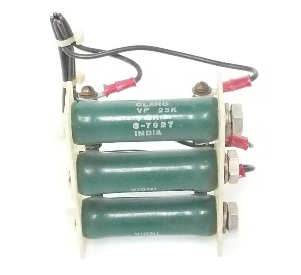 Used LOT OF 3 CLARO VP 25K RESISTORS, 7.5KOHM, 3-7927