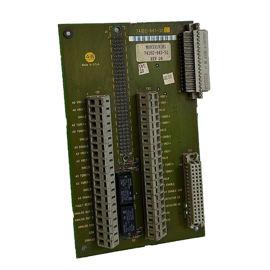 Used ALLEN BRADLEY 74102-443-51 / 7410244351 SERVO BOARD Rev. 04 M003319181