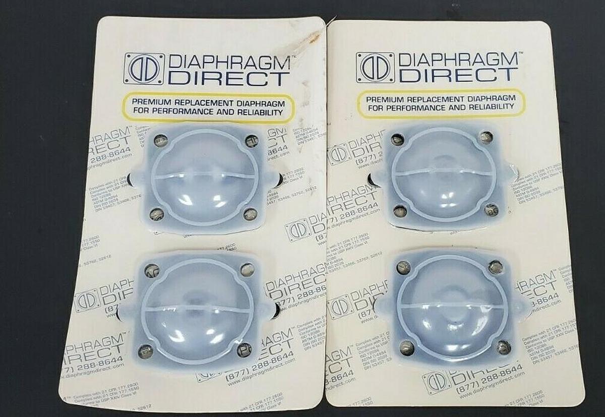 Used LOT OF 4 NEW DIAPHRAGM DIRECT P/N: DD10-ITFM SIZE: 1'' / DN 25 MAT: TFM/EPDM