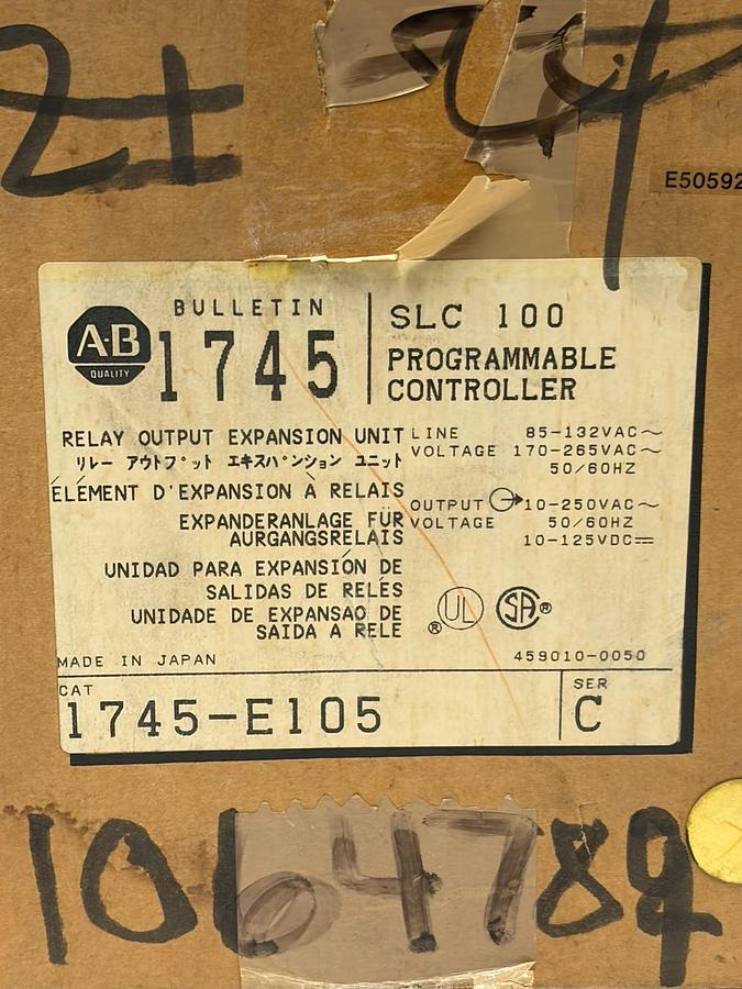 Used NEW Allen-Bradley 1745-E105 SLC 100 Relay Output Expansion Unit Series C