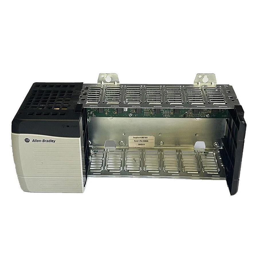 Used ALLEN BRADLEY 1756-PA72 /C ControlLogix AC POWER SUPPLY W/ 1756-A7 /C CHASSIS