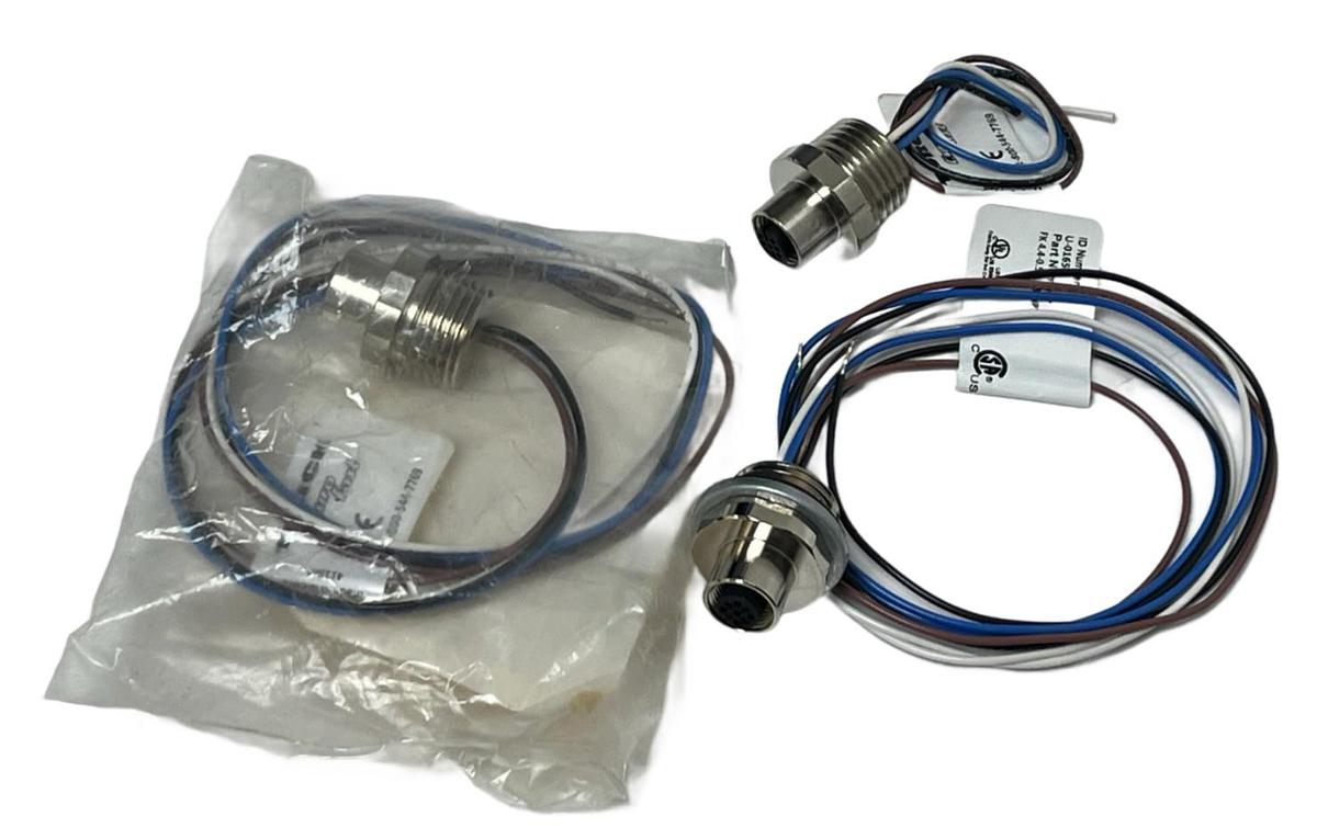 Used Lot of 3 Turck FK 4.4-0.5/14.5/NPT M12 Female Receptacles 4-Pin NEW Surplus