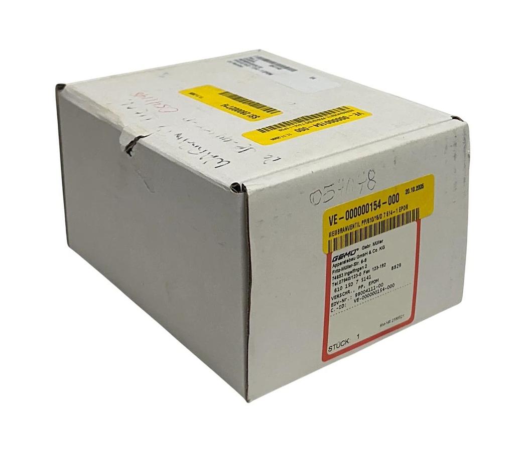 GEMU 610 15D 7 5141 / 61015D75141 DIAPHRAGM VALVE 2/2-WAY PP EPDM OEM B829 NSMP