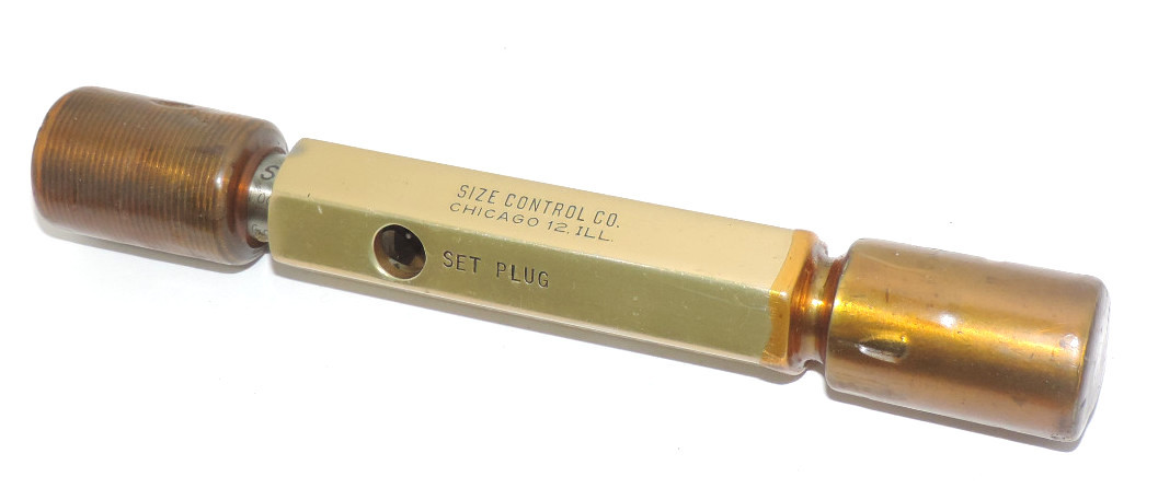 Used NEW SIZE CONTROL CO. GB-190192 SET PLUG 1.000-20NEF BEFORE PLATE GO PD. 9636