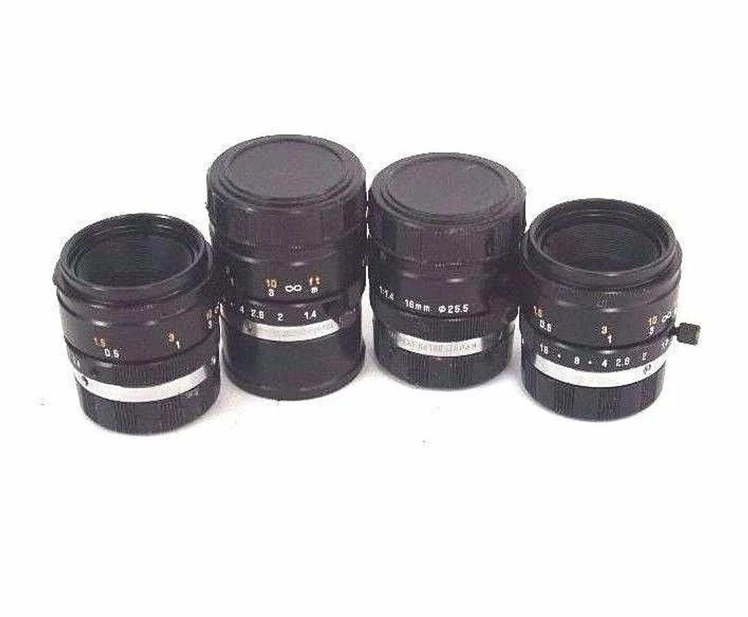 Used LOT OF 4 TAMRON HIGH RESOLUTION CCTV LENSES 1:1.4 16MM