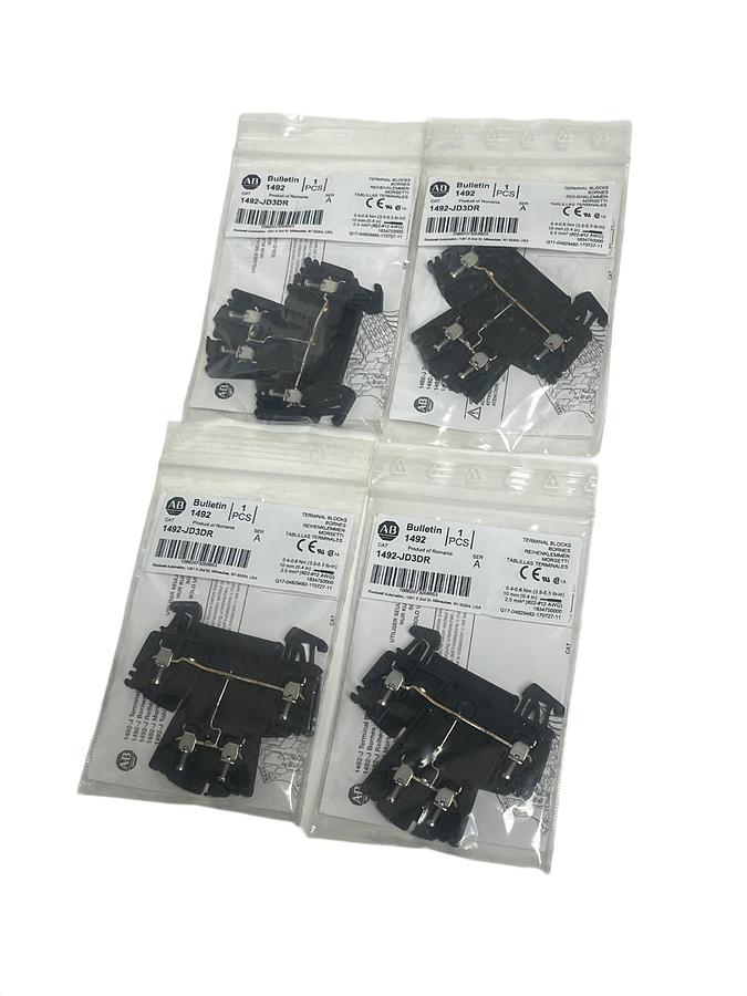 LOT OF 4 Allen-Bradley 1492-JD3DR Ser. A Terminal Blocks Diode 2-Circuit - NSMP